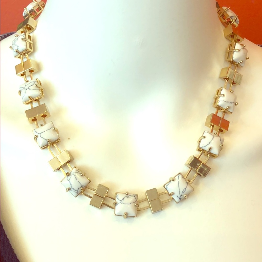 Stone semi precious gold choker/collar necklace